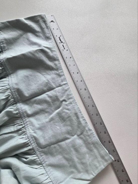 $185 Lauren Ralph Lauren Chambray Tiered Midi Skirt Size 14 - Picture 7 of 10